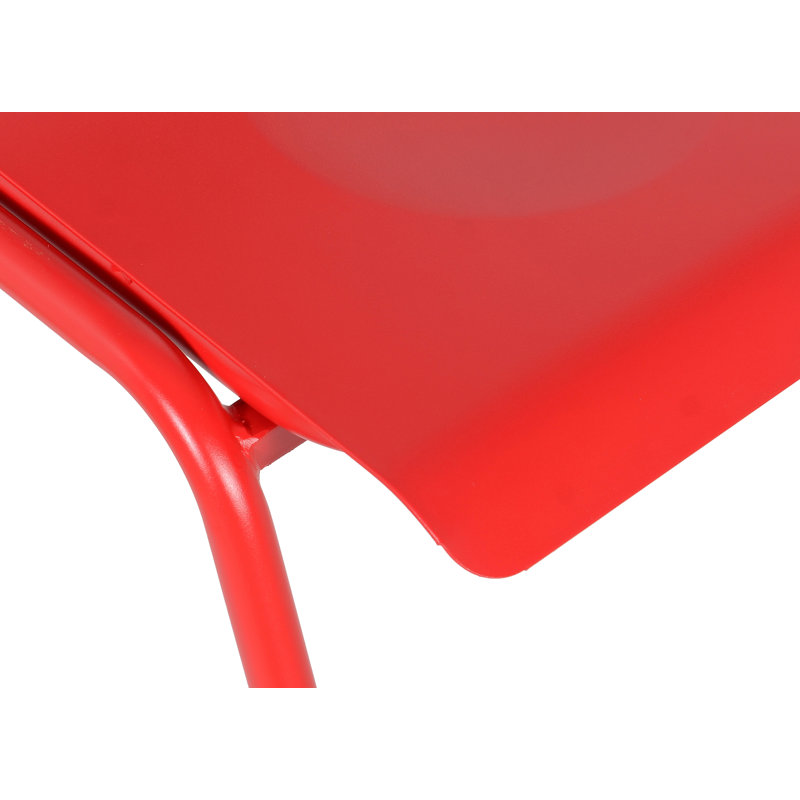 Chaise d'appoint empilable pour patio, Rouge givré
