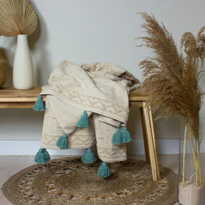 Boho Hand Woven Throw Blanket