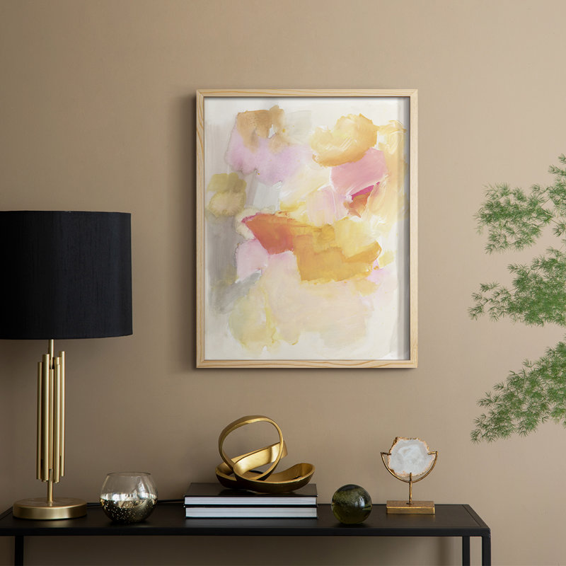 Warm Petals I, reproduction encadrée - bois massif