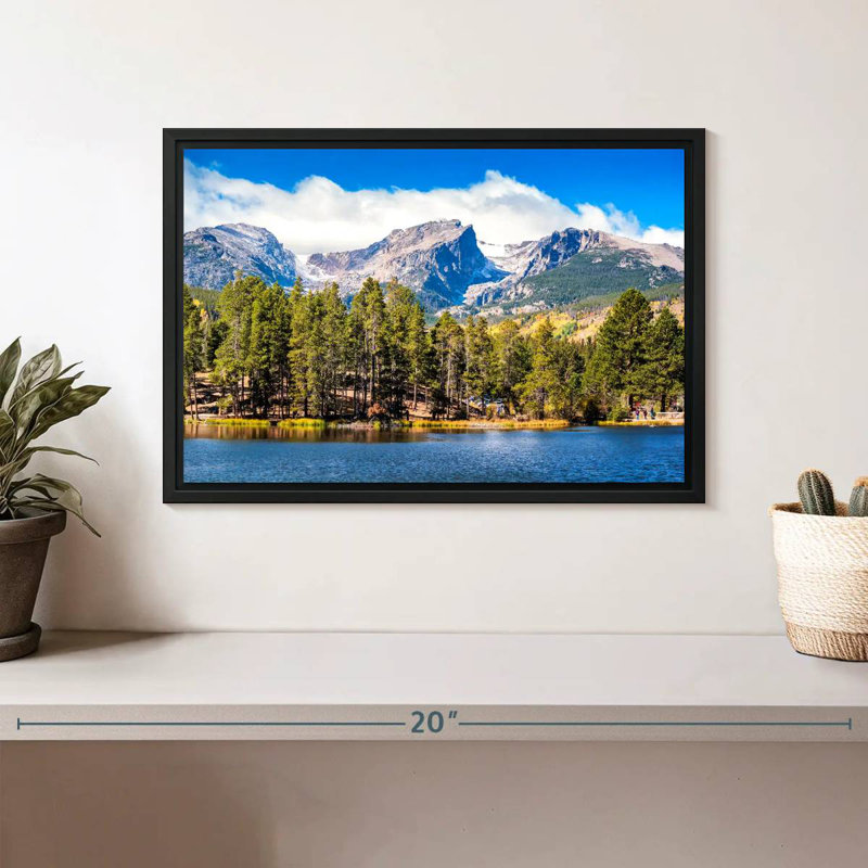 Rocky Mountain, Colorado, Cadre flottant noir, 13 po x 9 po