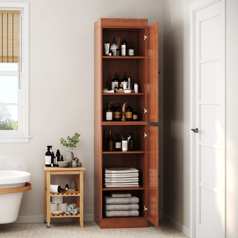 Armoire de rangement 100% bois massif Palace Imports, portes à panneaux surélevés, tablettes réglables, l 16,5 po x L 71,5 po