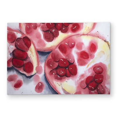 Pomegranate Pieces Mat - Red Indoor/Outdoor Home Decor