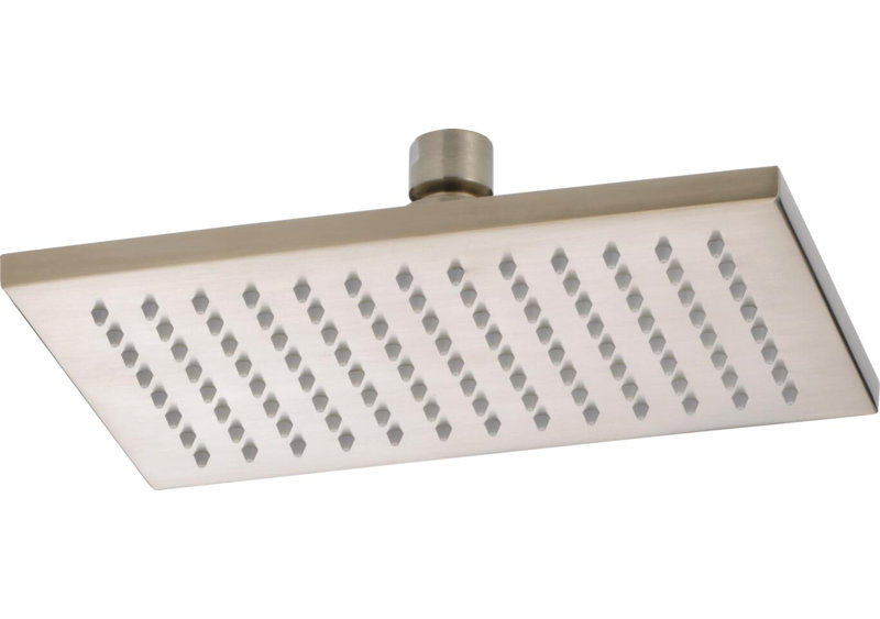 Siderna® Rectangular Raincan Showerhead, Brushed Nickel, 2.50