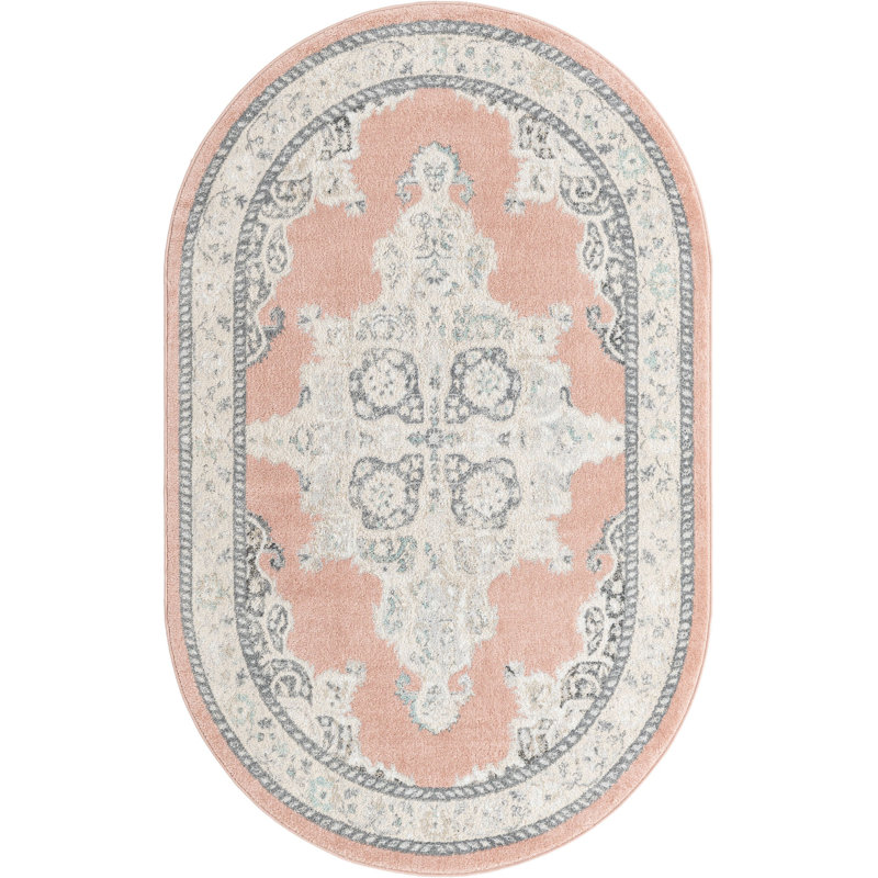 Troayurgh Oriental Indoor Rug, Oval 5' x 8'