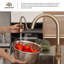 Robinet de cuisine rétractable à poignée simple avec accessoires-134895405