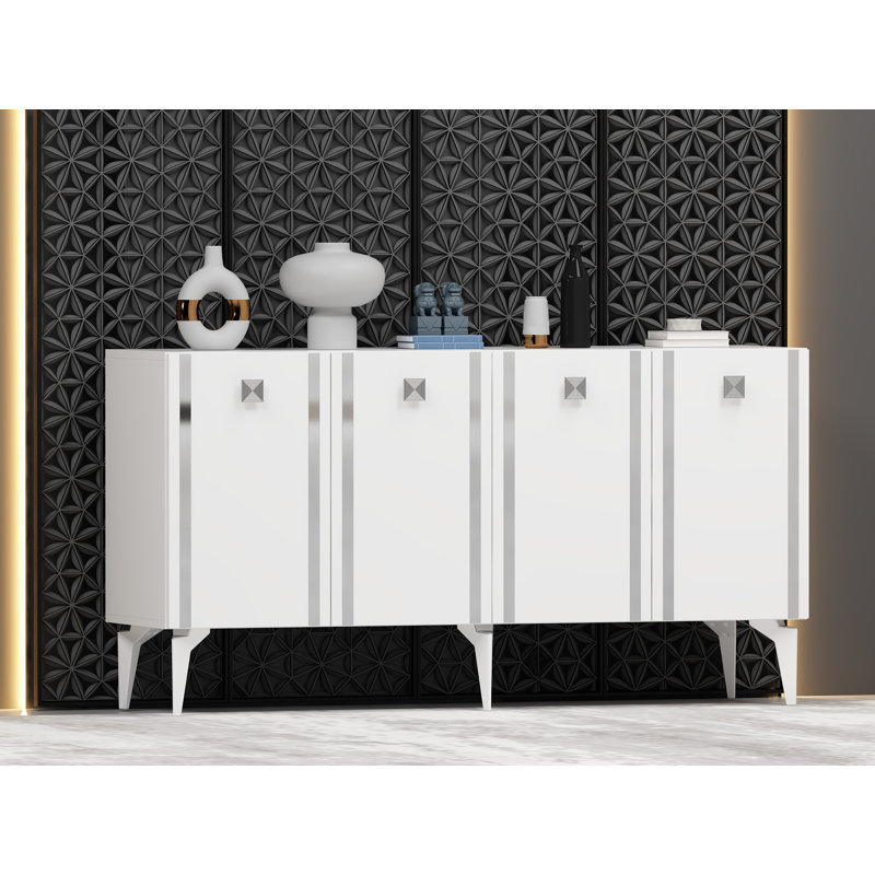 Console, Blanc / argenté