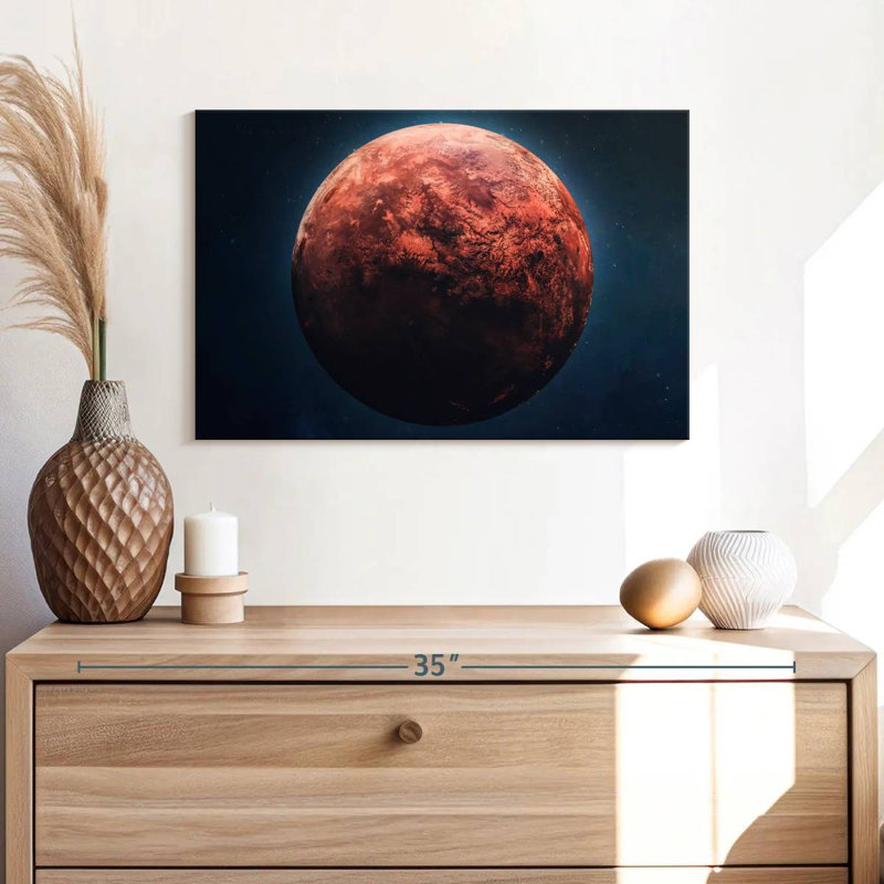 Oberle Red Mars Planet, 32" H x 48" W