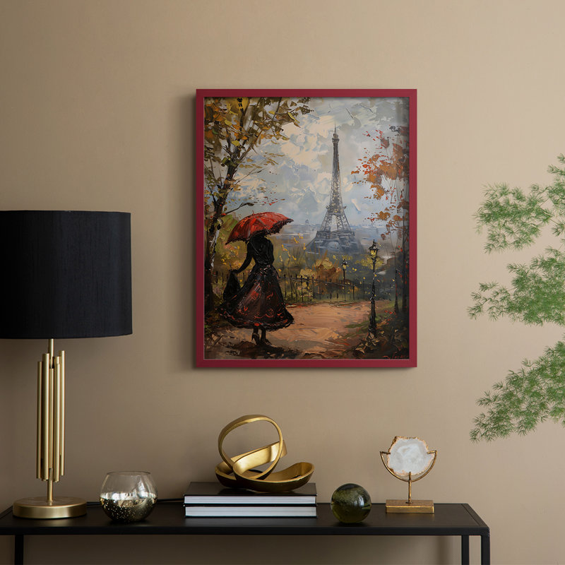 Reproduction encadrée WOMEN Series DCxx - bois massif, H 21 po x l 17 po, Rouge