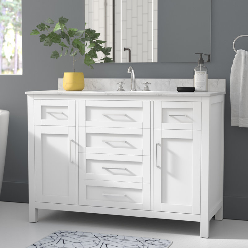 OVE Decors Tahoe 48" Single Bathroom Vanity, in Pure White Finish