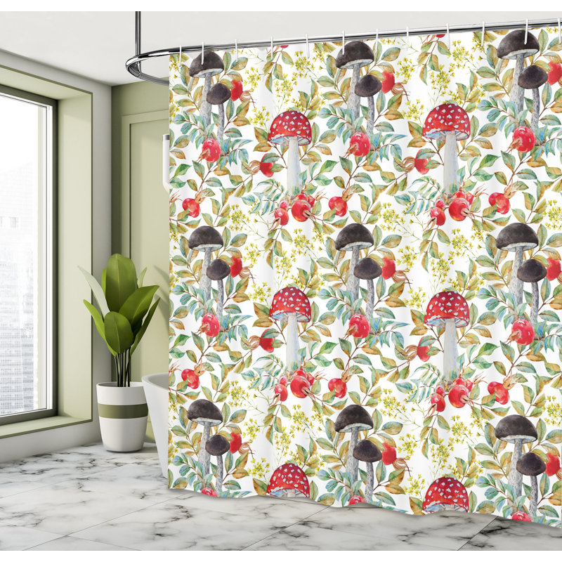 Shower Curtain with Hooks Included, 75"H x 69"W