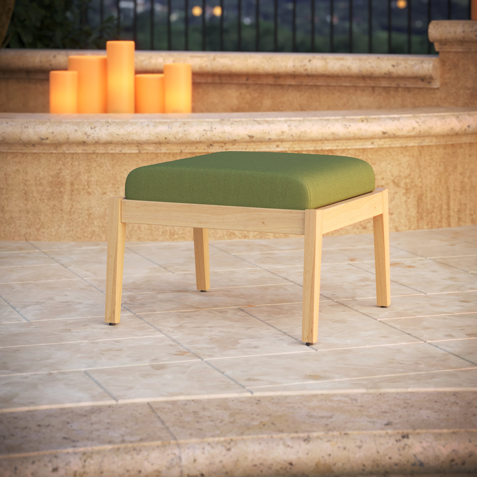 Sunbrella® Seat Cushion, Sunbrella® Spectrum Cilantro, 22" W x 20" D