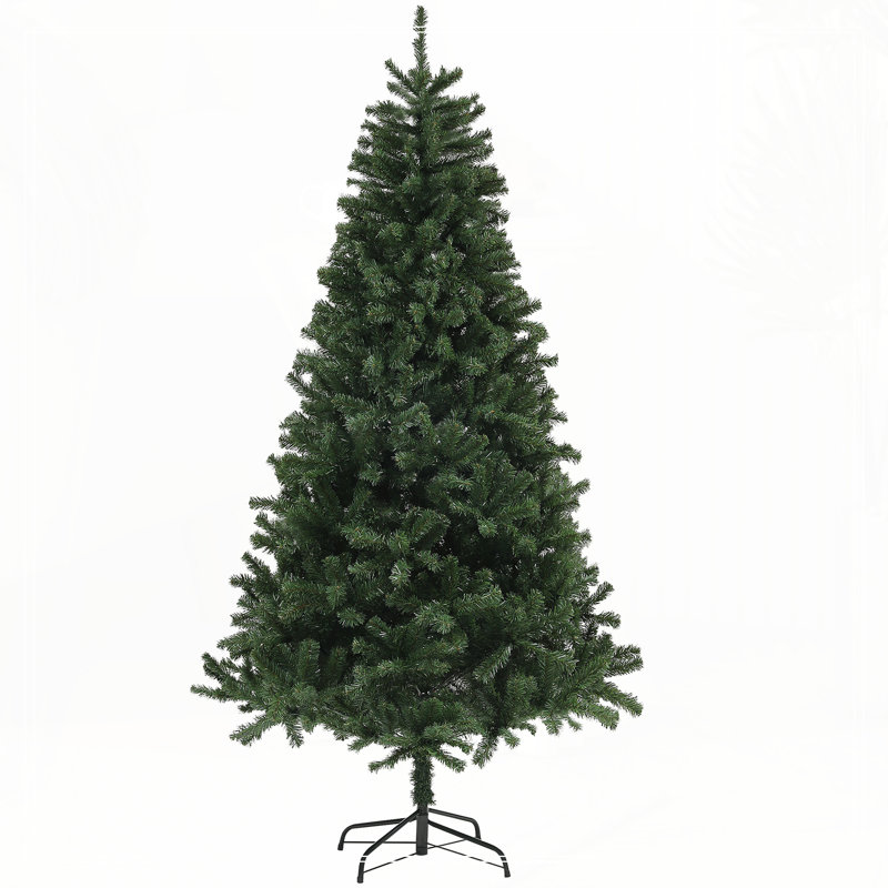Arbre de Noël artificiel noir, H 7,4 po, Vert