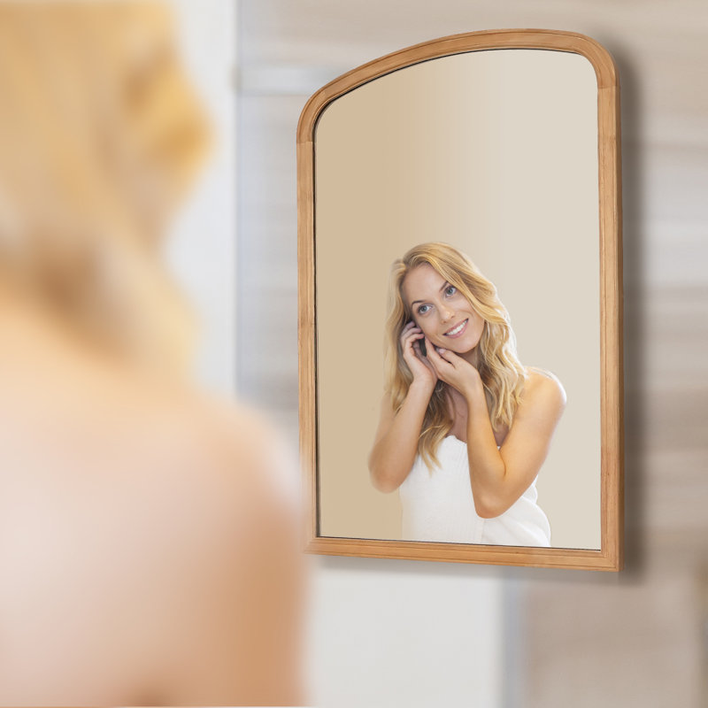 Miroir mural Lucena Farmhouse, Bois naturel, 36 po x 24 po
