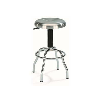Tabouret réglable en acier inoxydable - 360 degrés de rotation, facile à assembler, argent pour les pieds de la cuisine et du bar de bar, réglable en hauteur