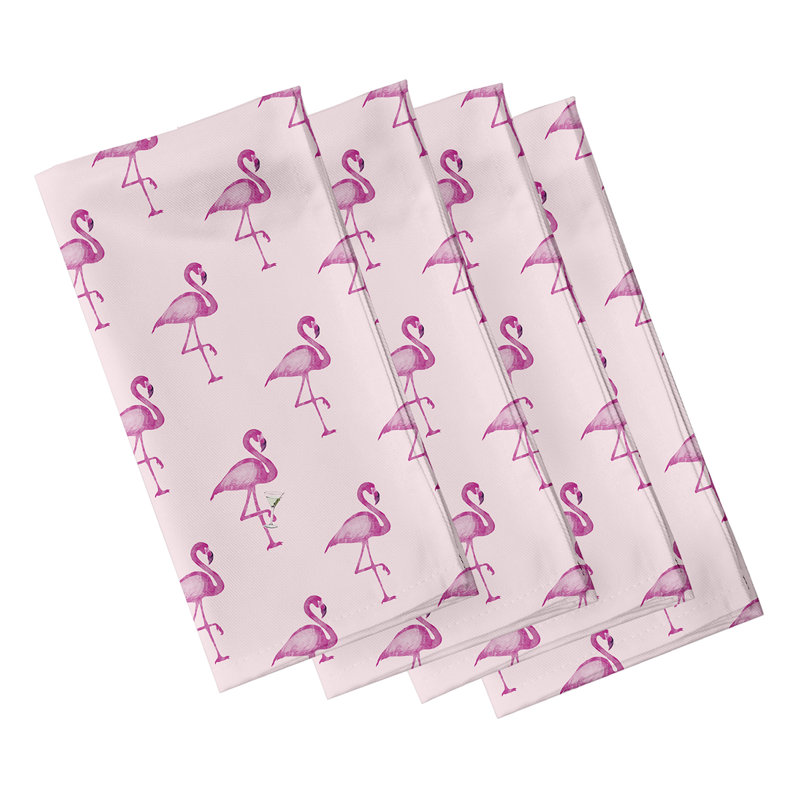 Biddlesden Flamingo Fanfare Martini Napkins, Pink