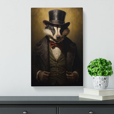 Badger Conceptual Art No.2 - Wrapped Canvas
