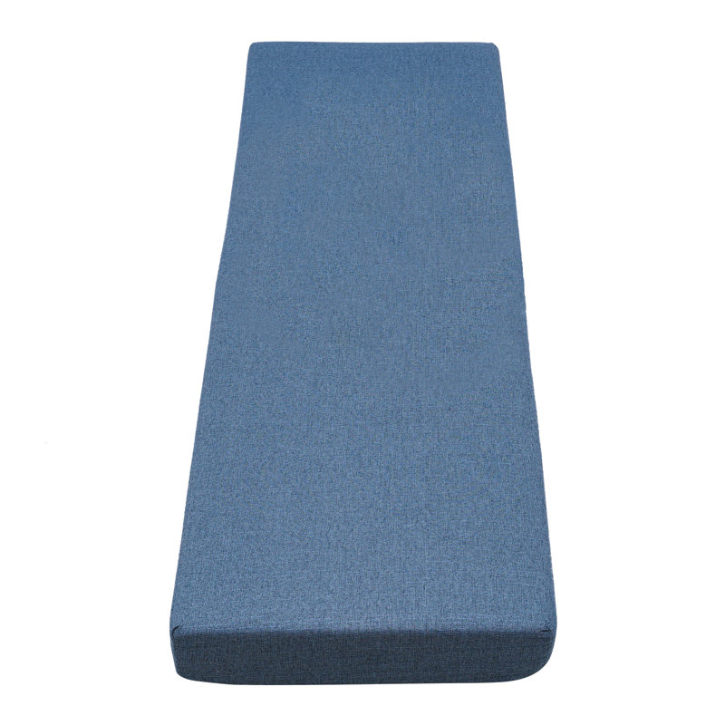 Outdoor Bench Seat Cushion, 60" x 18", Blue