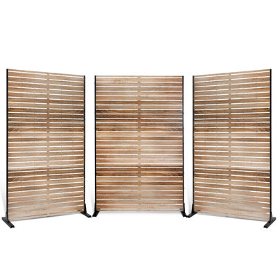 Écran d'intimité en métal H 72 po x l 47 po, écrans d'intimité pour l'extérieur - paravent décoratif avec support, panneaux d'intimité pour balcon et patio