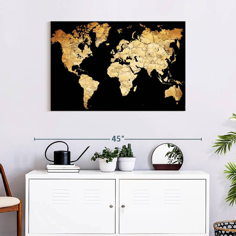 Soil World Map Canvas Print, H 24 po x l 36 po x P 1,25 po