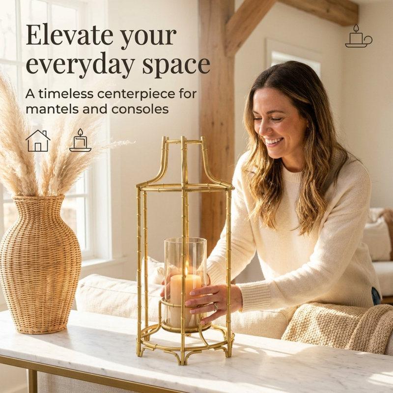 20.6'' H Metal Tabletop Lantern