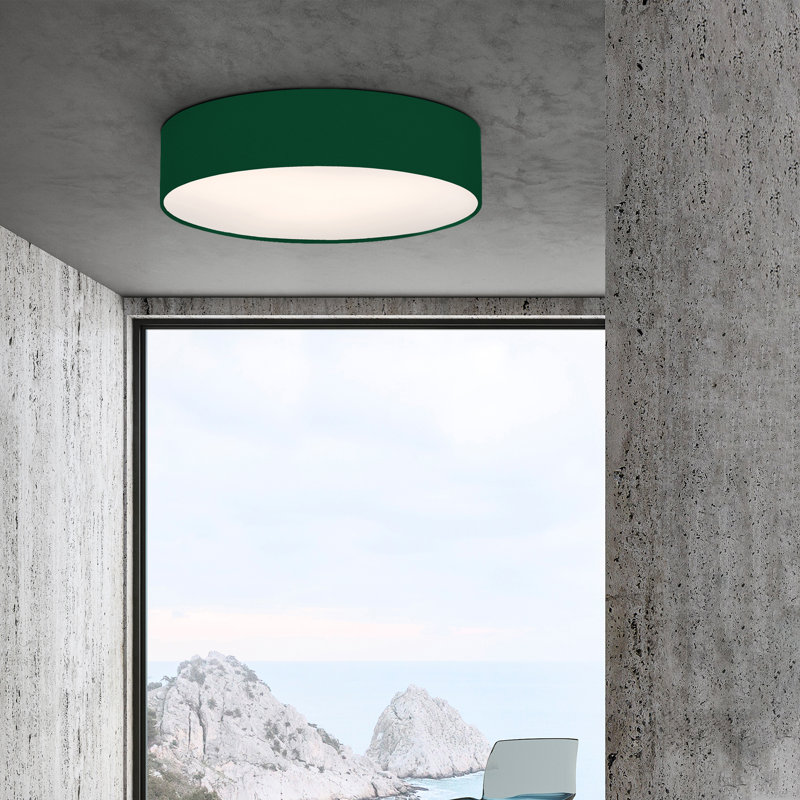 Parvin Flush Mount, 13cm H x 51cm W x 51cm D, Dark Green