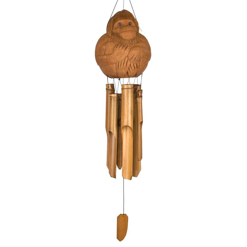 Carillon singe en bambou