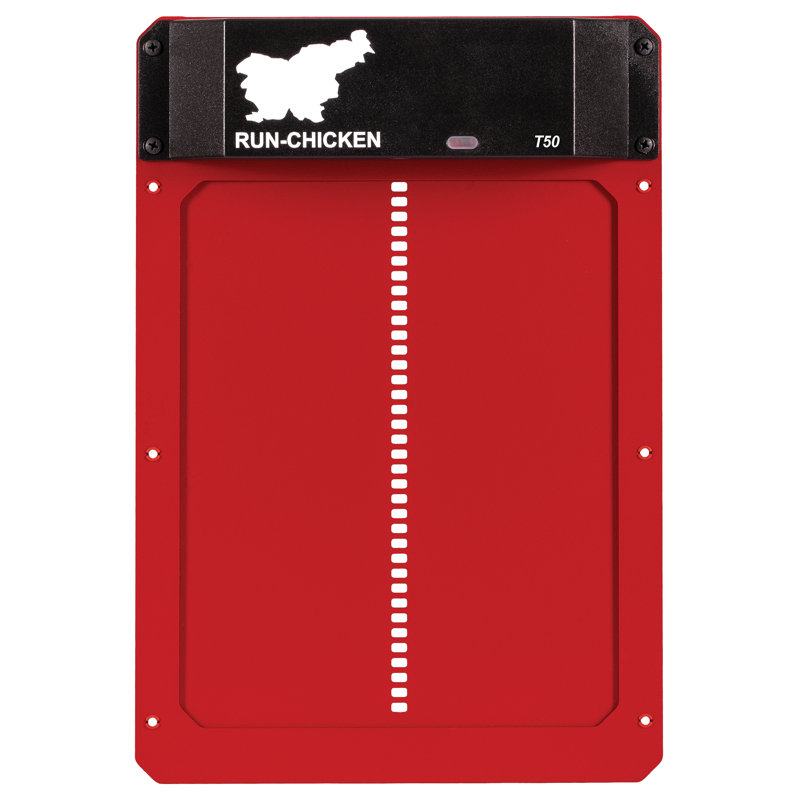   RUN-CHICKEN - Porte de poulailler automatique - Classique (rouge), Red