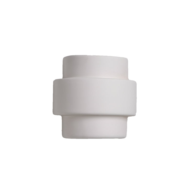 Chiyeko Ceramic Wall Light, LED Bulb Included, White, 10" H x 10" W x 6" D