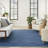 Daline Abstract Machine Washable Cotton Area Rug in Blue-118335649
