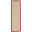 Tapis berbère beige clair avec bordure en coton rouge fait à la main Nannette-1658482477