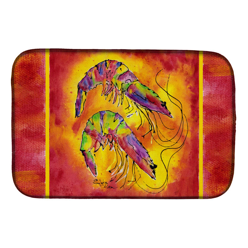 Tapis de séchage brillante crevette