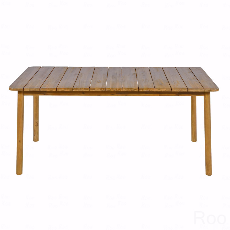 Table de salle à manger d'extérieur en bois d'acacia L 67 po