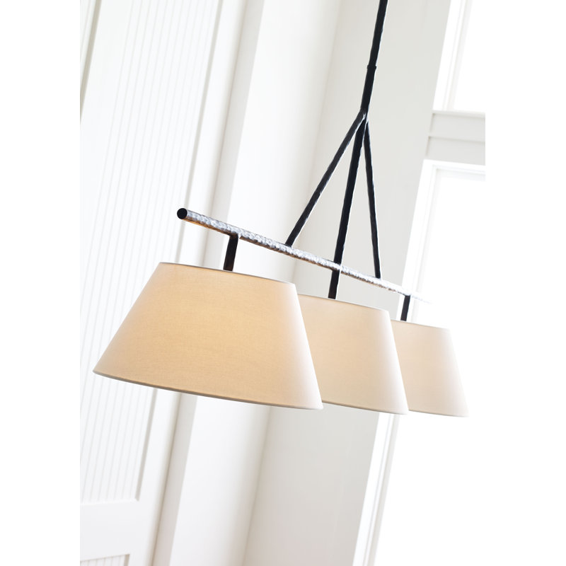 Suzanne Kasler Collette Large Linear Pendant, Aged Iron