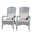 Chaise de patio avec coussins (coussin gris)