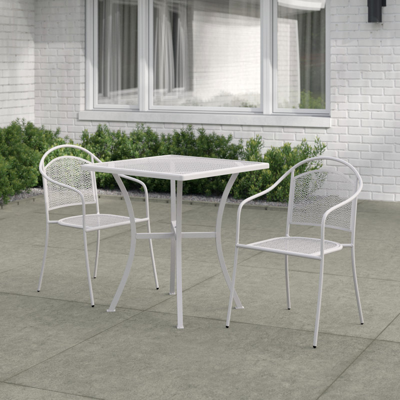 Robbin Square 4 - Person 35.25'' Long Dining Set, Light Gray