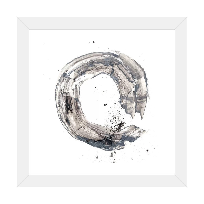 « Cosmic Rings II » par Ethan Harper, reproduction d’art, H 16 po x l 16 po x P 1 po, Papier encadré blanc, Blanc