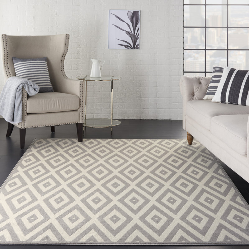Kacei Geometric Indoor Rug, Rectangle 3'9" x 5'9"
