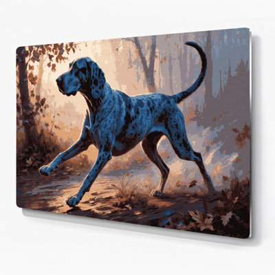 Dogs Bluetick Coonhound Black Metal Wall Art