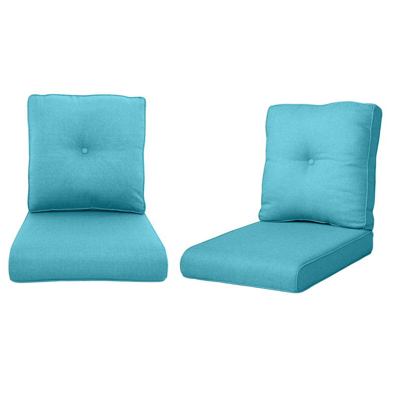 Ensemble de 2 coussins de remplacement pour meubles d'extérieur 24 po x 22 po Carolina, Vert