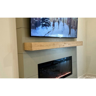 Tablette de manteau de cheminée en bois massif Encase