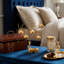 Porte-bougies chauffe-plat en forme de cerf doré pour table et foyer, peut contenir 6 bougies votives, décor forêt en métal