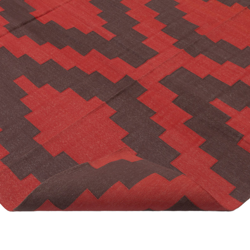 Geometric Cotton Rug, Rectangle 8'10" x 11'10"