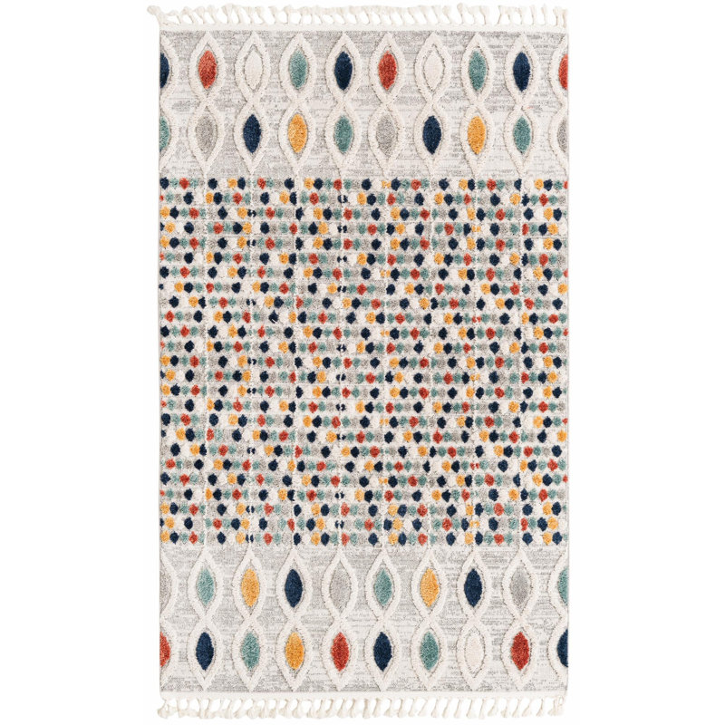Enciso Geometric Asheville Area Rug, Rectangle 5'3" x 8'