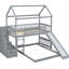 Lit simple au-dessus d'un lit superposé avec glissade - offre un espace de couchage confortable et une construction stable