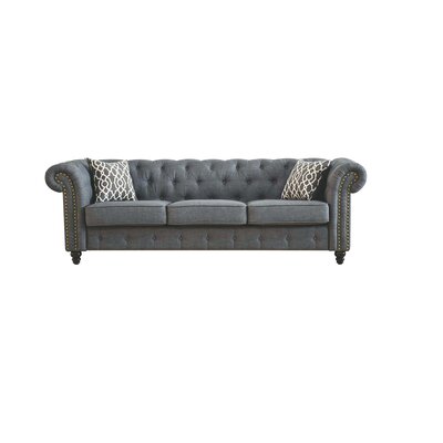 Fedor 90"" Rolled Arm Chesterfield Sofa -  Darby Home Co, 96E2FBD49D7E477F844BE31176E7535A