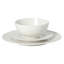 Ensemble d'assiettes et bols Gibson Home Caviara, ensemble de vaisselle 12 pièces, ensemble de vaisselle en porcelaine blanche à bord arrondi, assiettes à dîner, assiettes à salade et bols à céréales