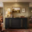 Buffet 60 "en bois avec tablettes réglables et poignées dorées, noir-1715681247