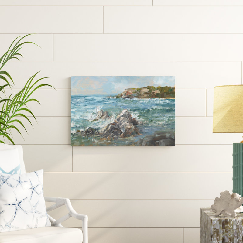 «Impasto Ocean View II», peinture sur toile, H 20 po x l 30 po