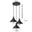 Smythe 3 - Light Black Cluster Pendant