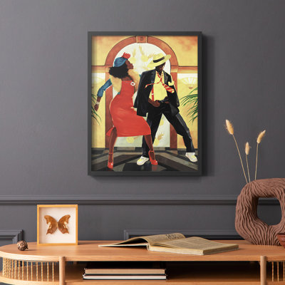 «Night Out I», reproduction encadrée - bois massif